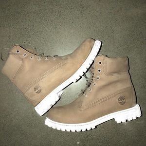 Beige Timberland Boots